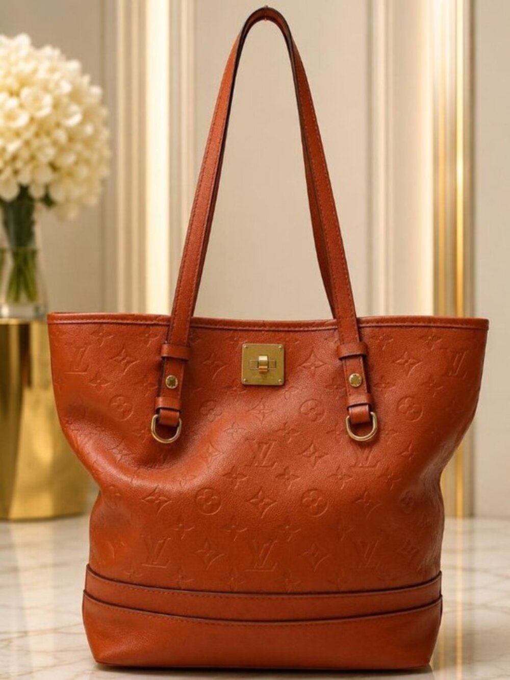 Authentic Louis Vuitton Citadine PM Monogram Empreinte Leather Tote Bag